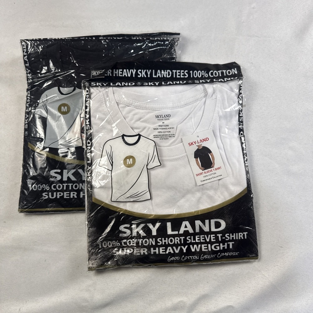 Skyland Cotton Short Sleeve Crewneck T-Shirt Tupac Black And White Size Medium
